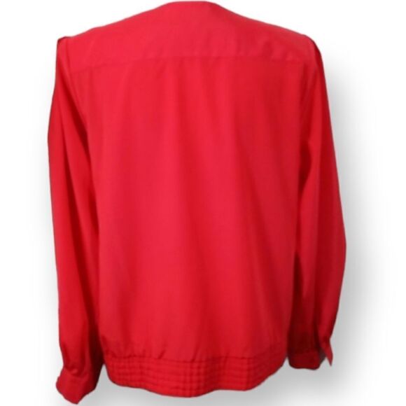 JOSEPHINE VINTAGE RED BLOUSE SZ.10 EUC - Picture 2 of 3